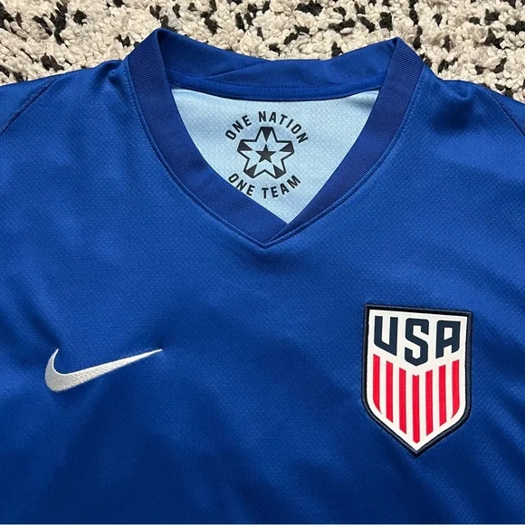 Nike Dri Fit Soccer Jersey USMNT USA 2024/25 Away Blue FJ4277-417 Men’s Small - Picture 5 of 16